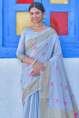 linen saree