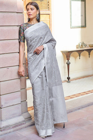 Linen saree