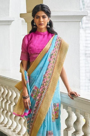 linen saree online