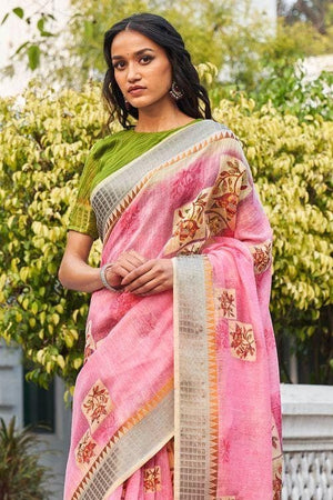 linen saree online
