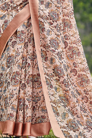 Linen Saree Tan Beige Linen Saree saree online