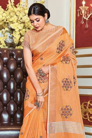 linen saree