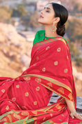 Imperial Red Cotton Saree cotton saree