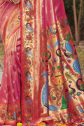 Taffy Pink Paithani Saree Taffy Pink Paithani Saree