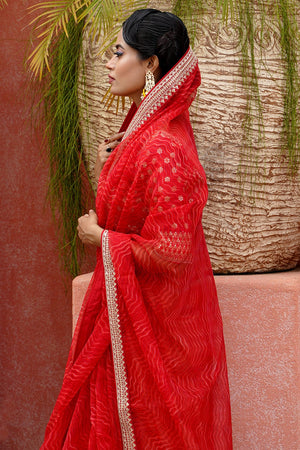 organza saree design