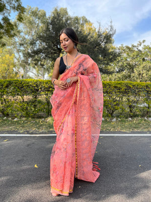 organza saree