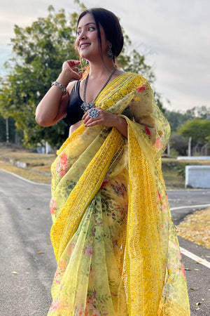 organza saree