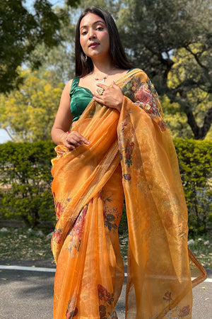 organza saree