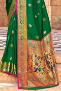 Deep Fir Green Paithani Saree paithani saree online