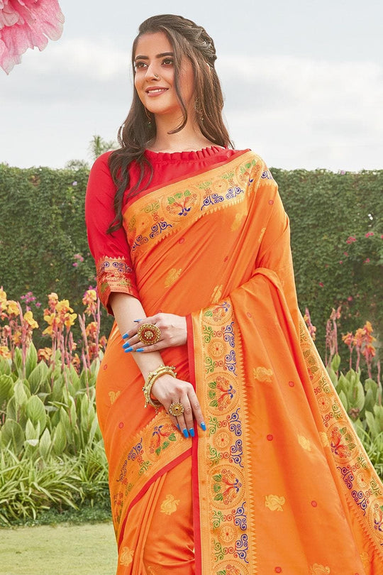 Gold Yellow Paithani Saree Gold Yellow Paithani Saree