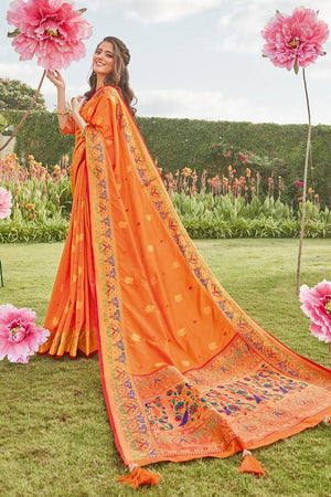 Gold Yellow Paithani Saree