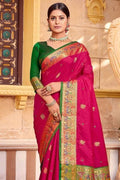 Royal Pink Paithani Saree pink paithani saree