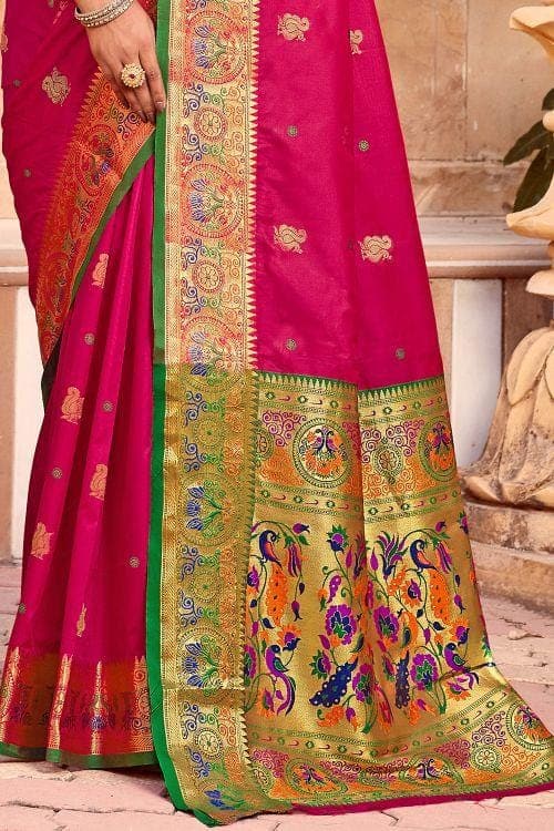 Royal Pink Paithani Saree paithani saree