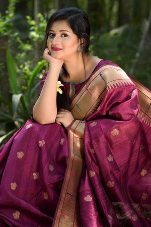 Royal Purple Paithani Saree