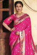 Vivid Magenta Pink Paithani Saree paithani saree online