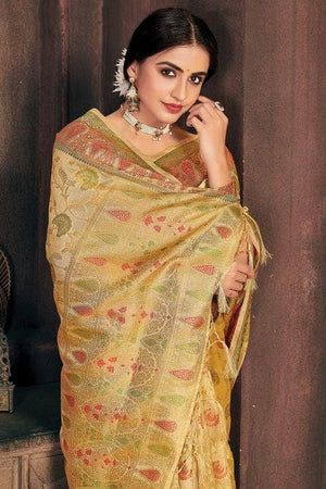Banana Yellow Patola Saree