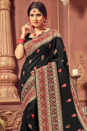 Beautiful Black Patola Saree