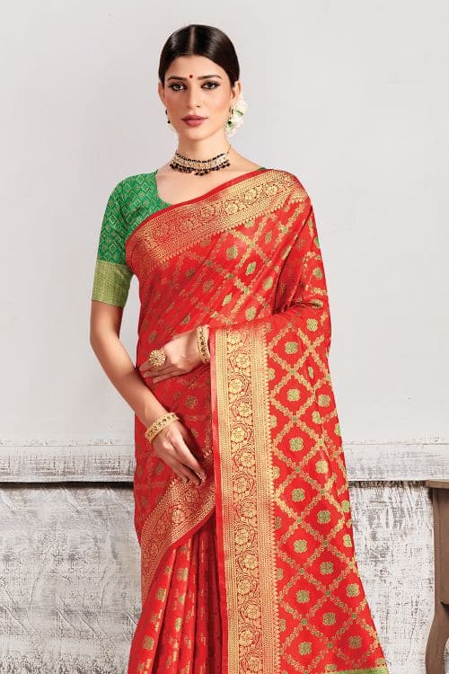 Candy Red Patola Saree sarees online
