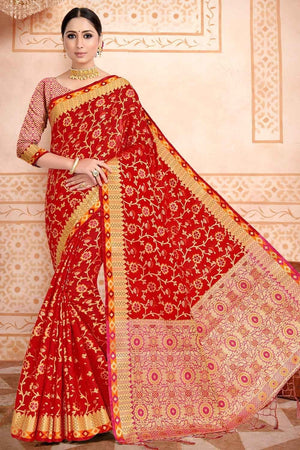 Crimson Red Patola Saree