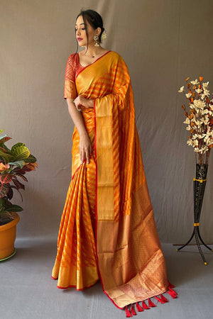 Dandelion Yellow Patola Saree