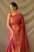 Magenta Pink Patola Saree patola silk saree