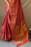 Magenta Pink Patola Saree pink saree