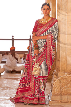 Red Patola Saree