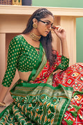 Scarlet Red Patola Saree red patola saree