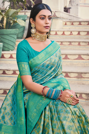 Sea Green Kanjivaram Saree