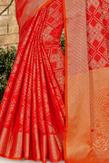 Tart Red Patola Saree Tart Red Patola Saree