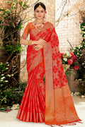 Tart Red Patola Saree Tart Red Patola Saree