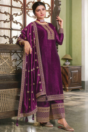purple salwar suit