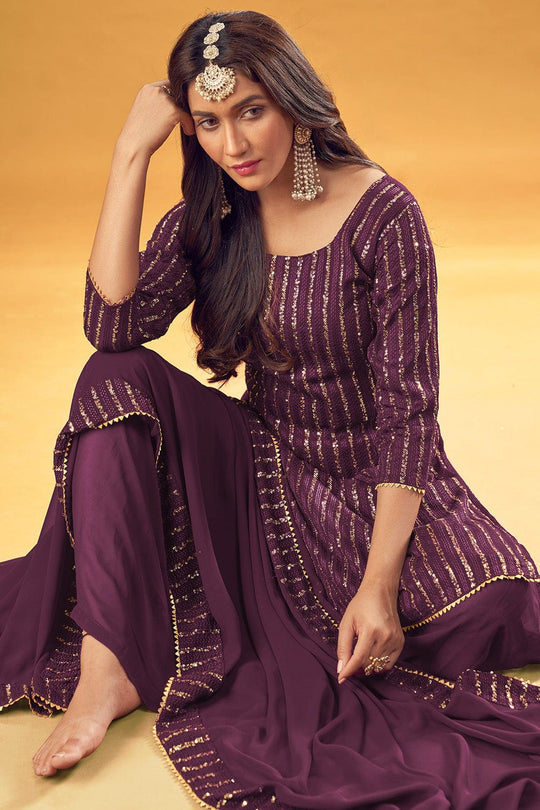French Violet Salwar Suit salwar suit for women