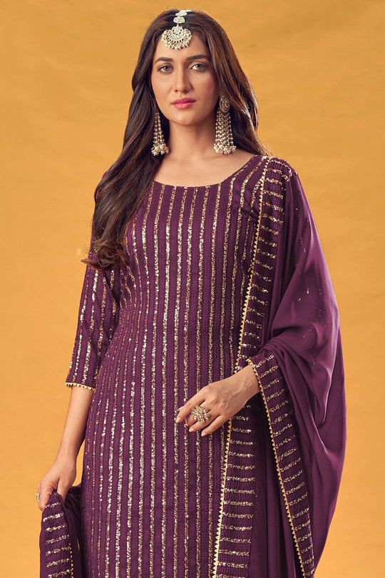 French Violet Salwar Suit purple salwar suit