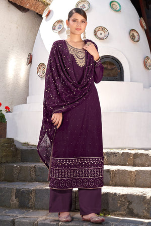 Grape Purple Salwar Suit
