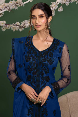 Kansas City Blue Salwar Suit