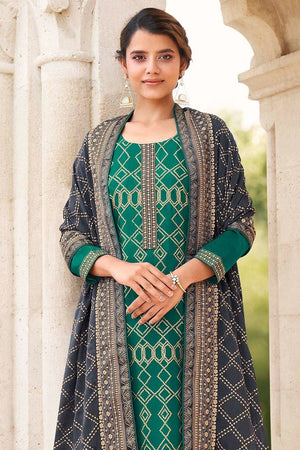 Pea Green Salwar Suit