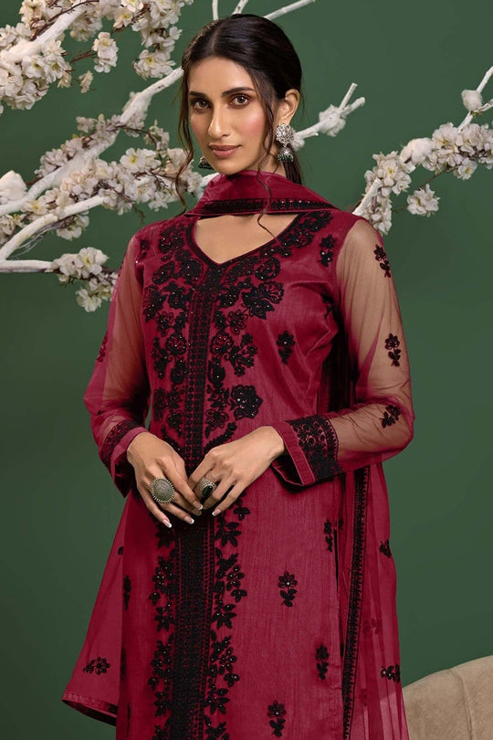 Rosewood Red Salwar Suit salwar suit punjabi