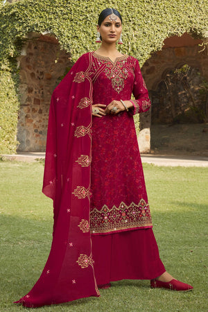 Rossa Corsa Red Salwar Suit