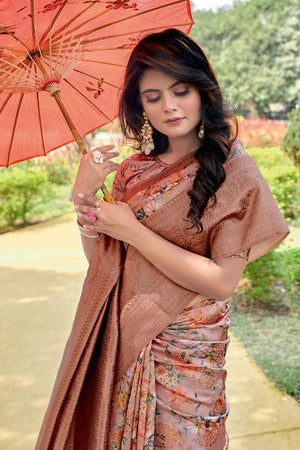 Ham Purple Satin Silk Saree