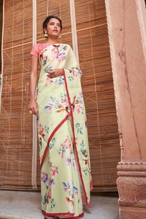 Sage Green Satin Silk Saree Satin Silk Saree Sage Green Satin Silk Saree saree online