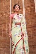 Sage Green Satin Silk Saree Satin Silk Saree Sage Green Satin Silk Saree saree online