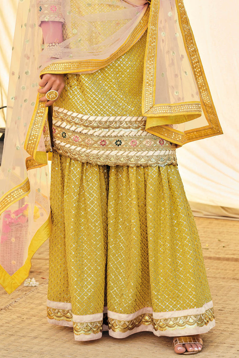 Jolie Supima Cotton Lemon Sharara Set main image 1