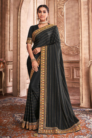 Black Silk Saree