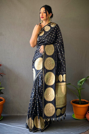 Black Silk Saree