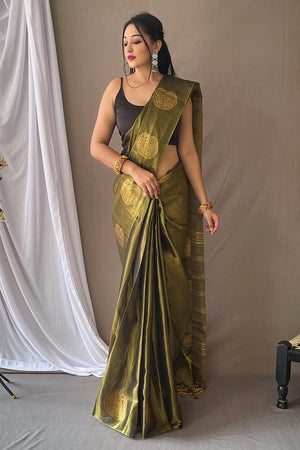 Hunter Green Silk Saree