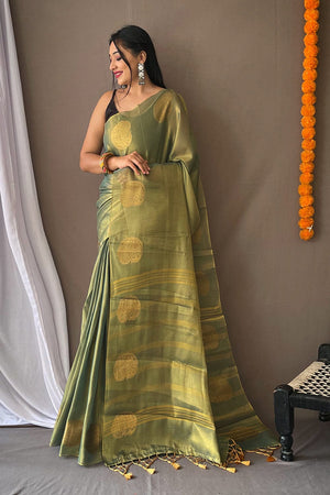 Mint Green Silk Saree