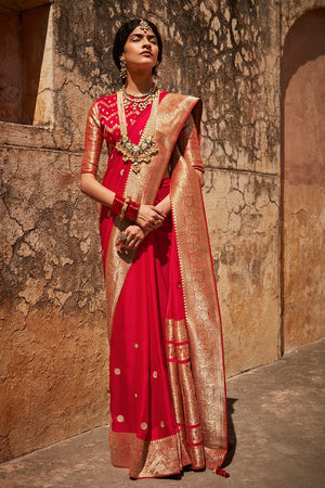 Pink Silk Saree