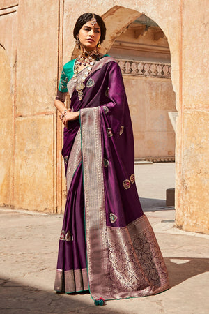 Purple Silk Saree