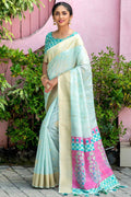 Arctic Blue South Silk Saree south indian silk sarees